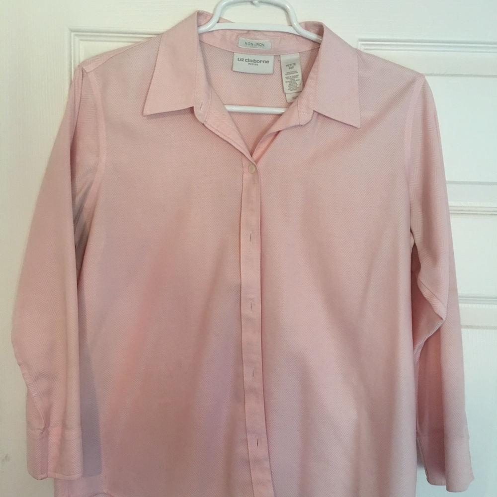 Liz Claiborne button down cotton top 10 P